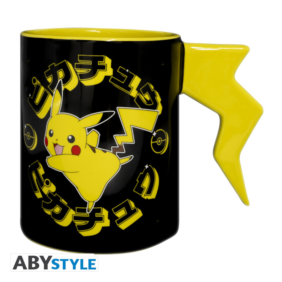 Pokemon Pikachu 3D Lightning Bolt Handle Ceramic Mug 460ml