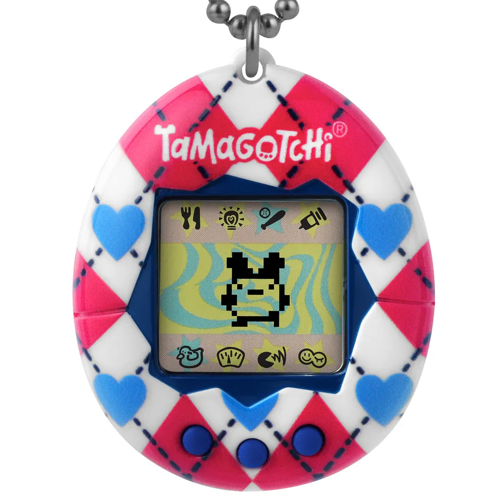 Tamagotchi Original Argyle Heart Digital Toy Classic Gen 2 Game Battery-Operated