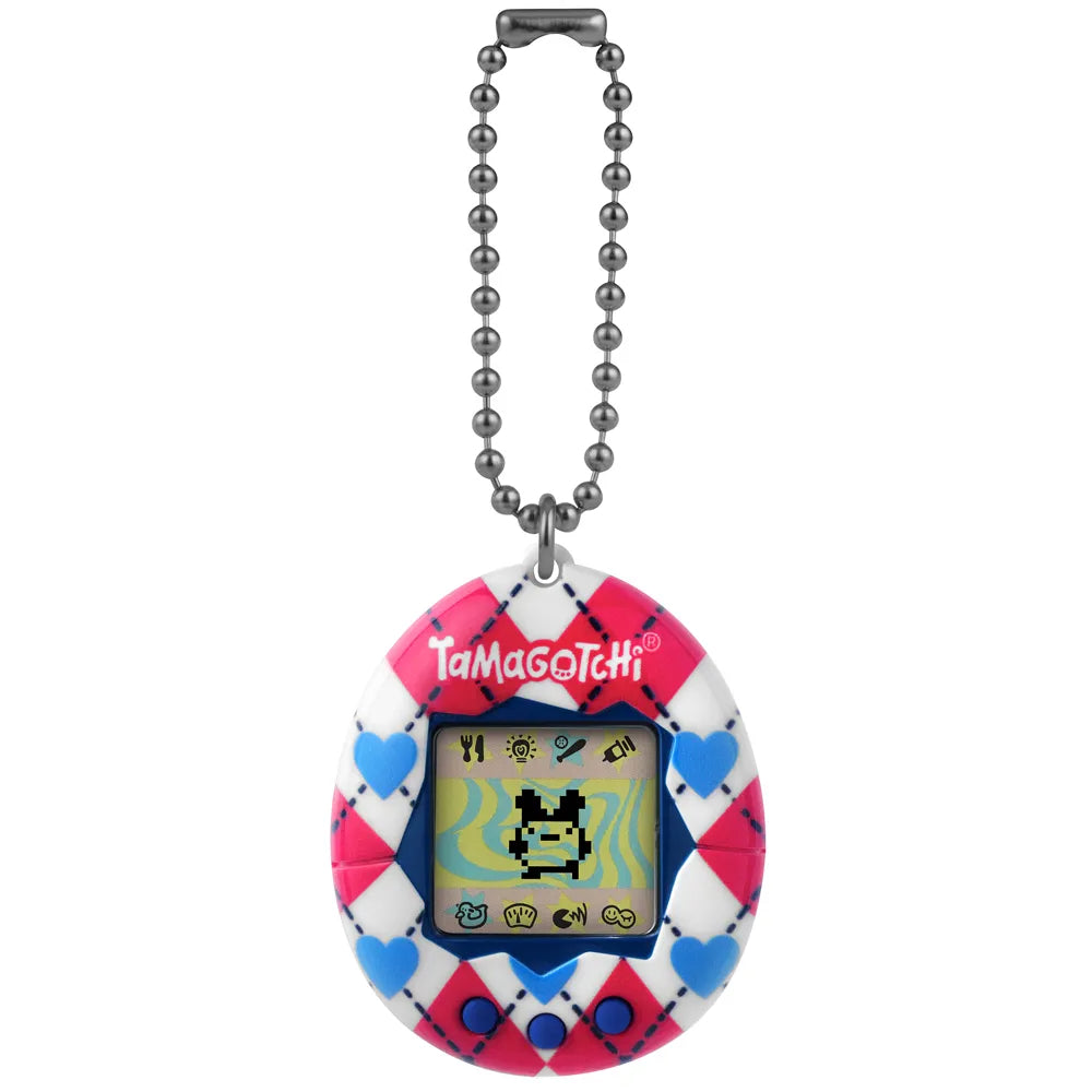 Tamagotchi Original Argyle Heart Digital Toy Classic Gen 2 Game Battery-Operated