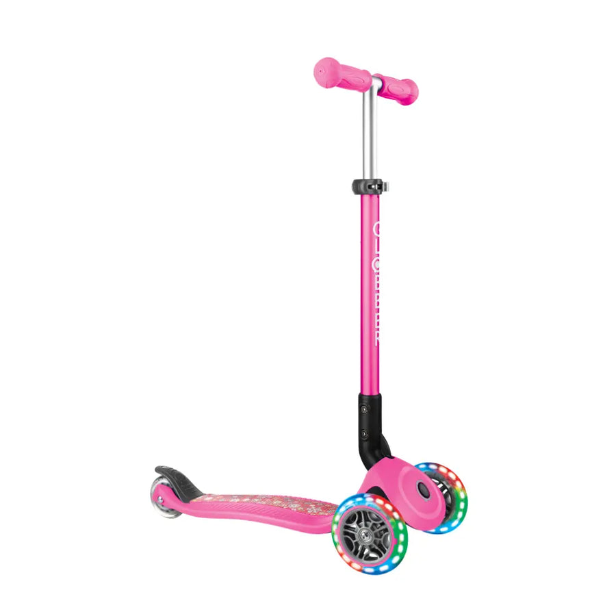 Globber Primo Foldable Lights Fantasy Pink