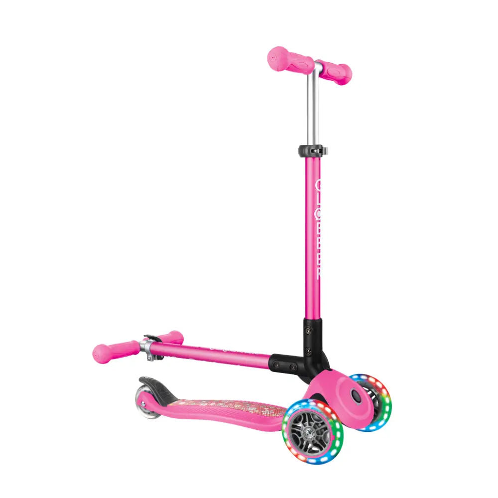 Globber Primo Foldable Lights Fantasy Pink