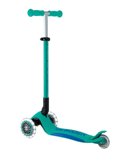 Globber Elite Lights Scooter Ride-On Aqua Blue