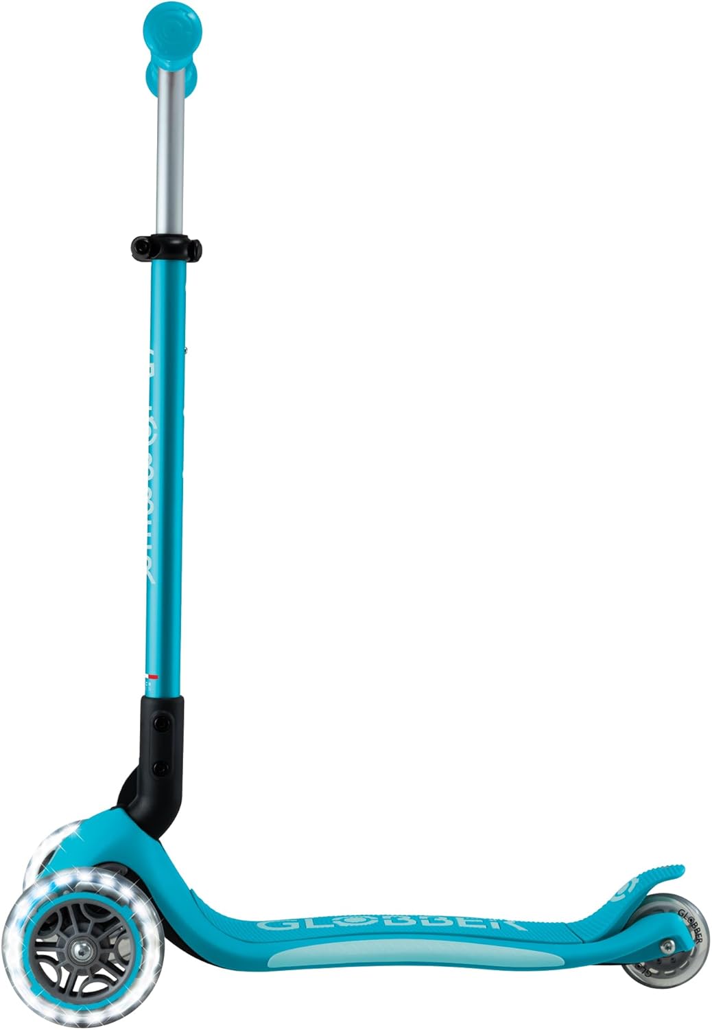Globber Elite Lights Scooter Ride-On Aqua Blue