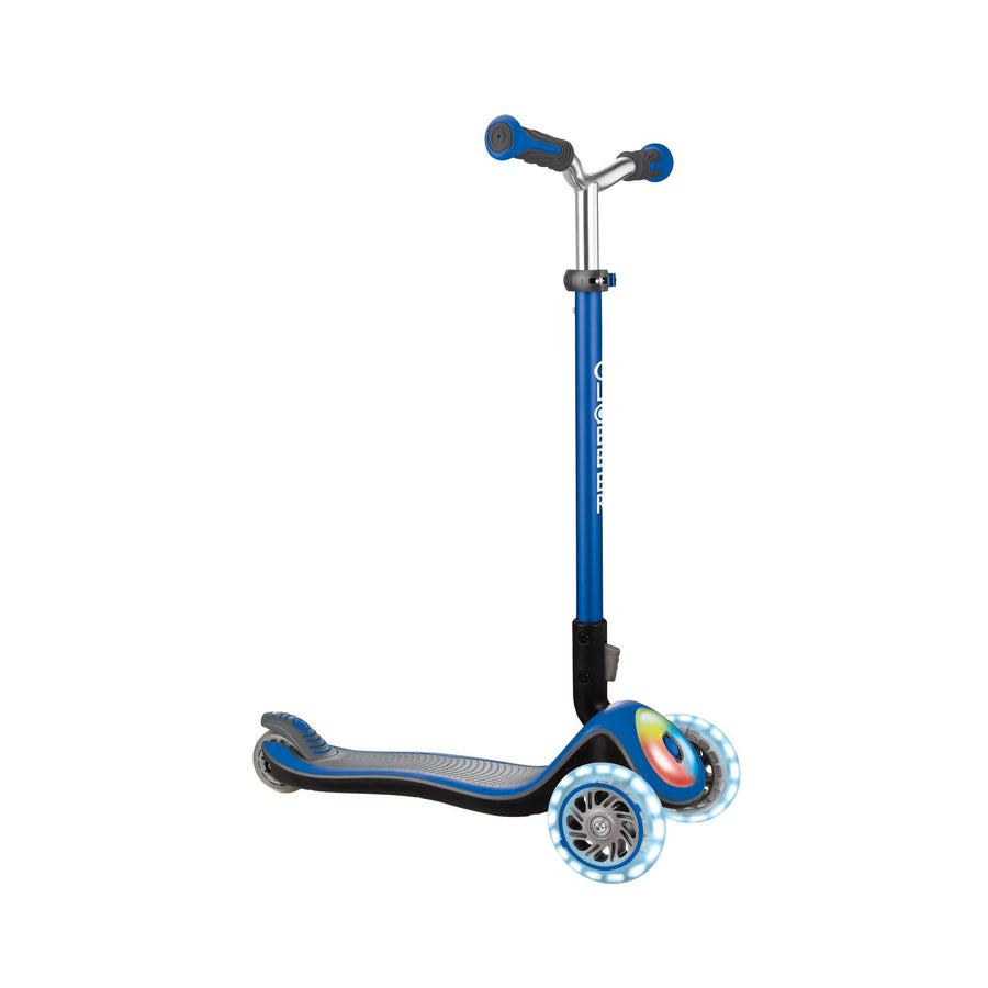 Globber Elite Prime Lights Scooter Ride-On Navy Blue
