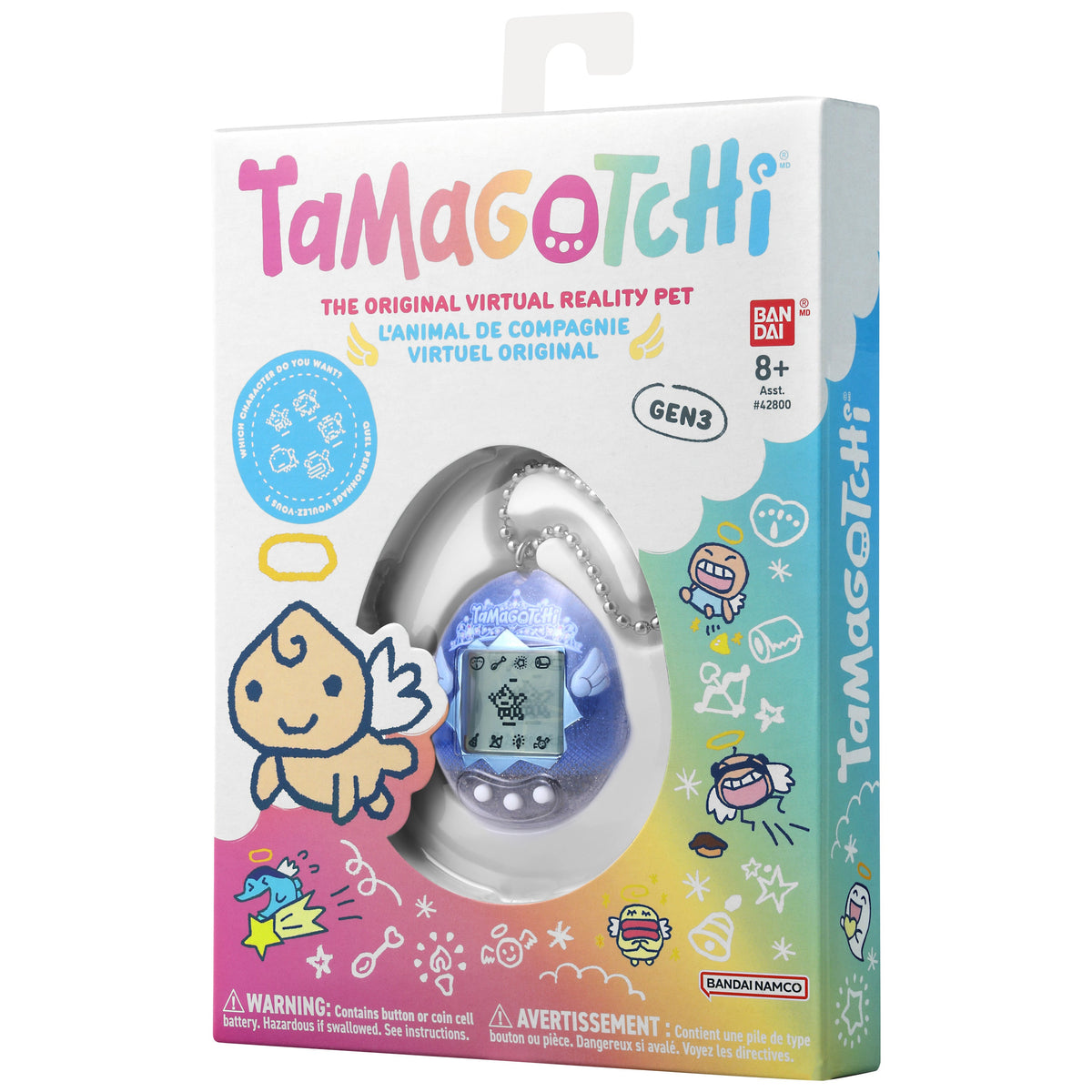 Tamagotchi Original Angel Tiara Battery-Operated Digital Game with 3D Wings and Shooting Star