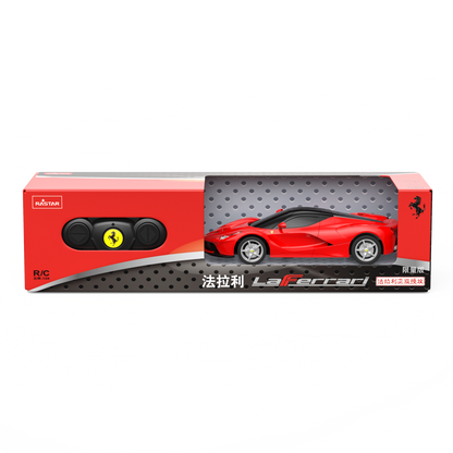 Power Joys RC Ferrari LaFerrari 1:24 Battery-Operated Sports Car Toy for Kids