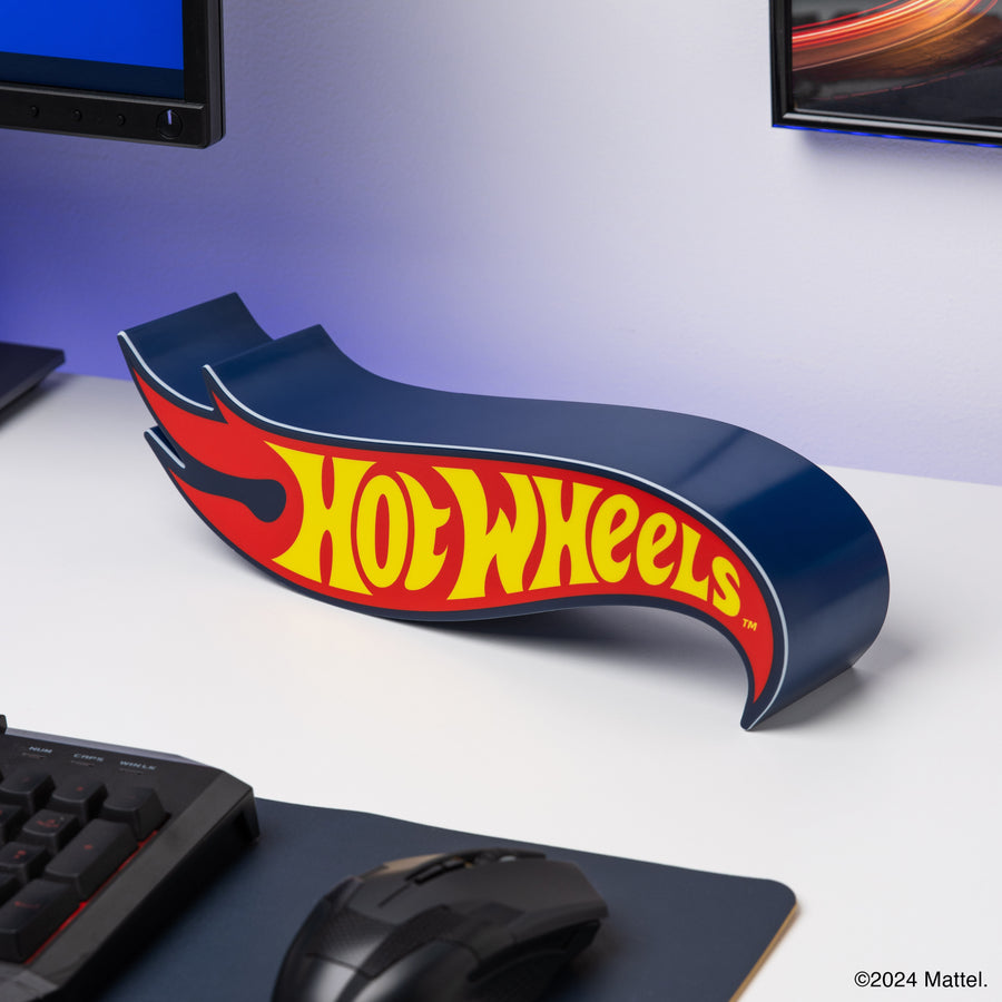 Hot Wheels LED Logo Light 31.3cm Decorative Wall & Gaming Room Light