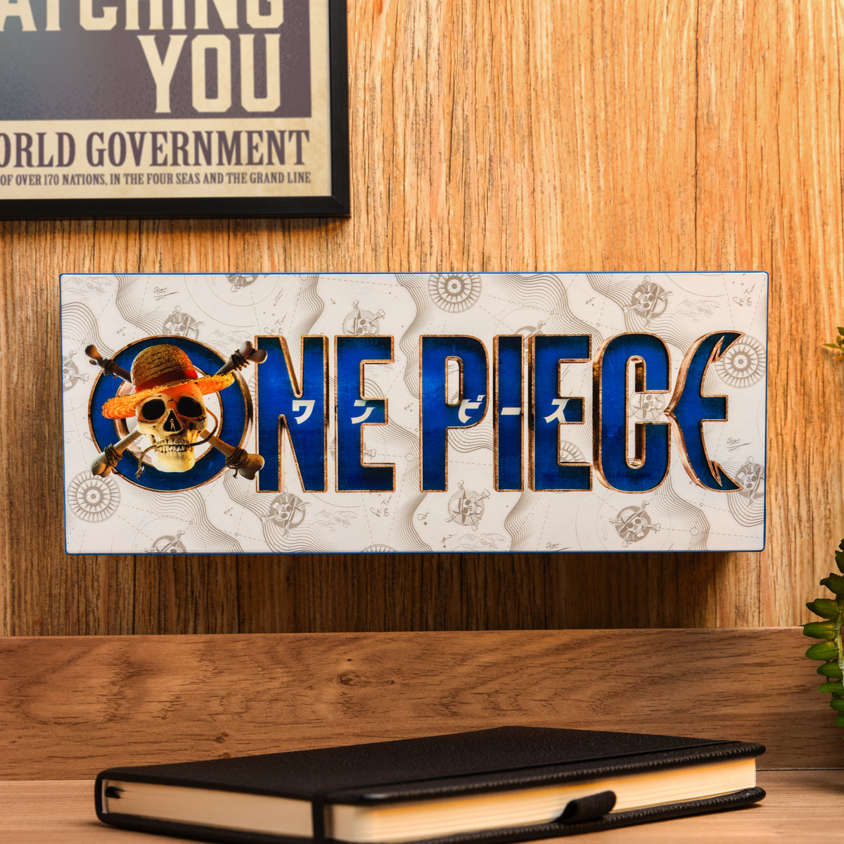 One Piece Logo LED Light 30cm Decorative Gaming & Anime Room Light