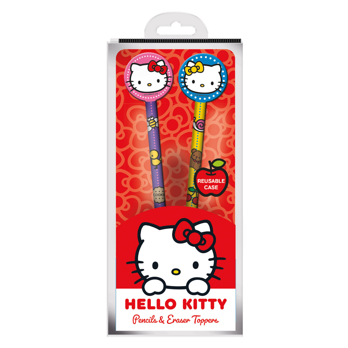 Hello Kitty Pencils & Eraser Toppers Set - 2 Pack
