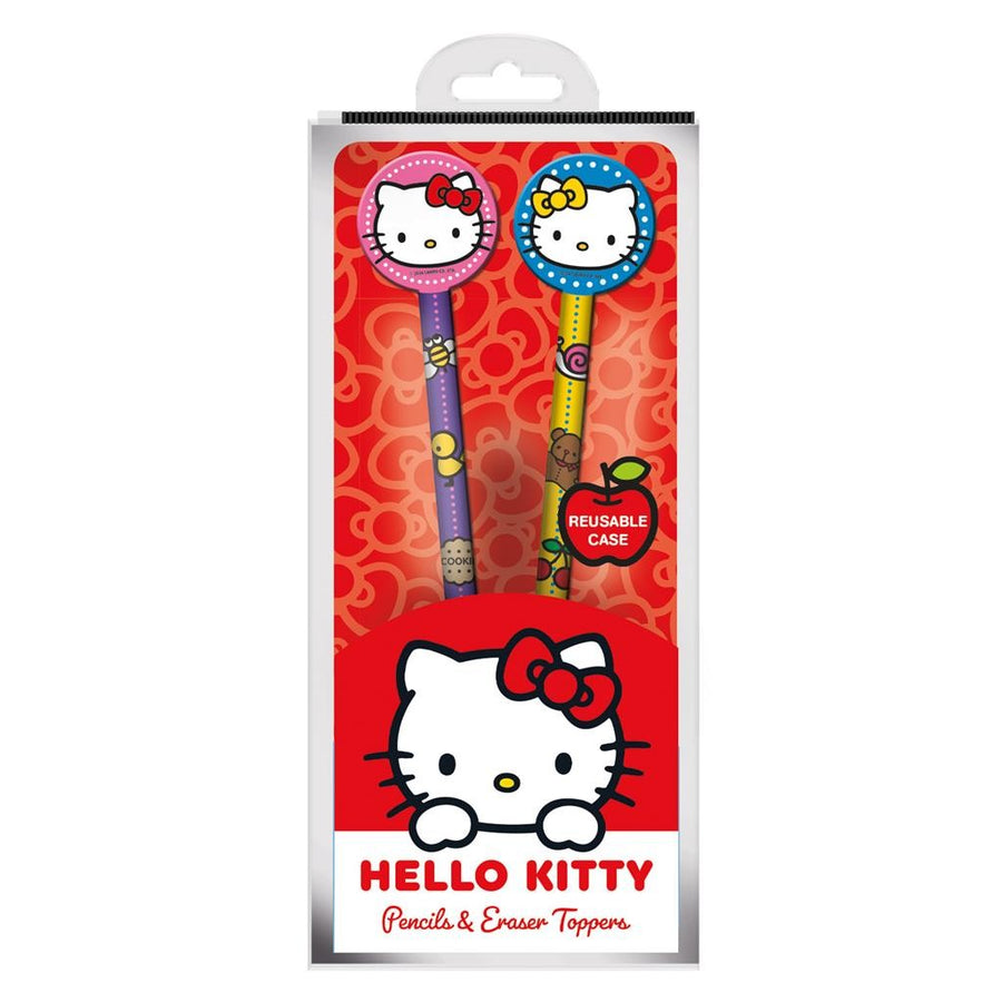 Hello Kitty Pencils & Eraser Toppers Set - 2 Pack