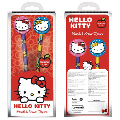 Hello Kitty Pencils & Eraser Toppers Set - 2 Pack