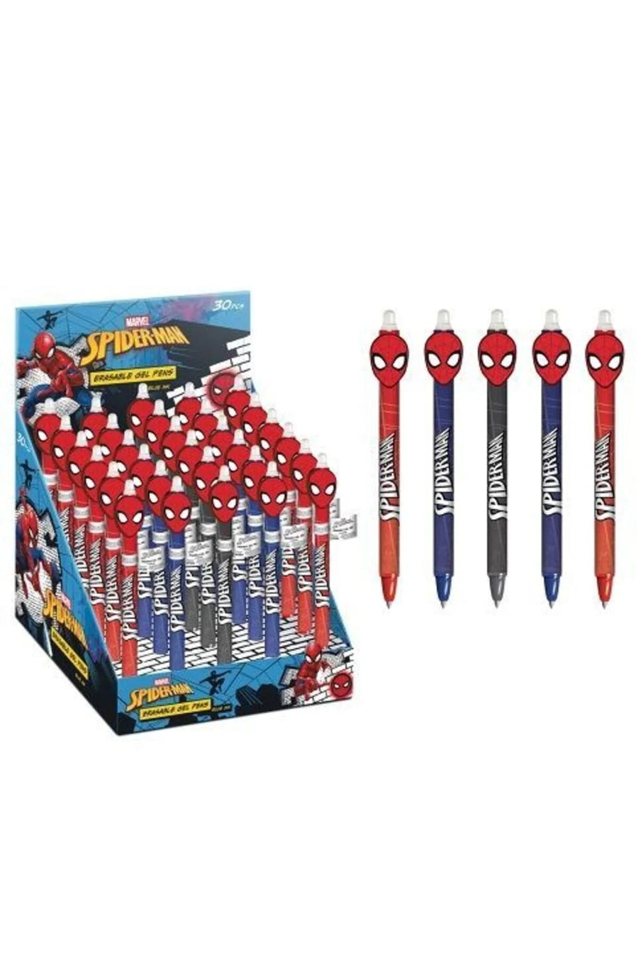 Marvel Spider-Man Erasable Blue Gel Pen Assorted - Sold per piece