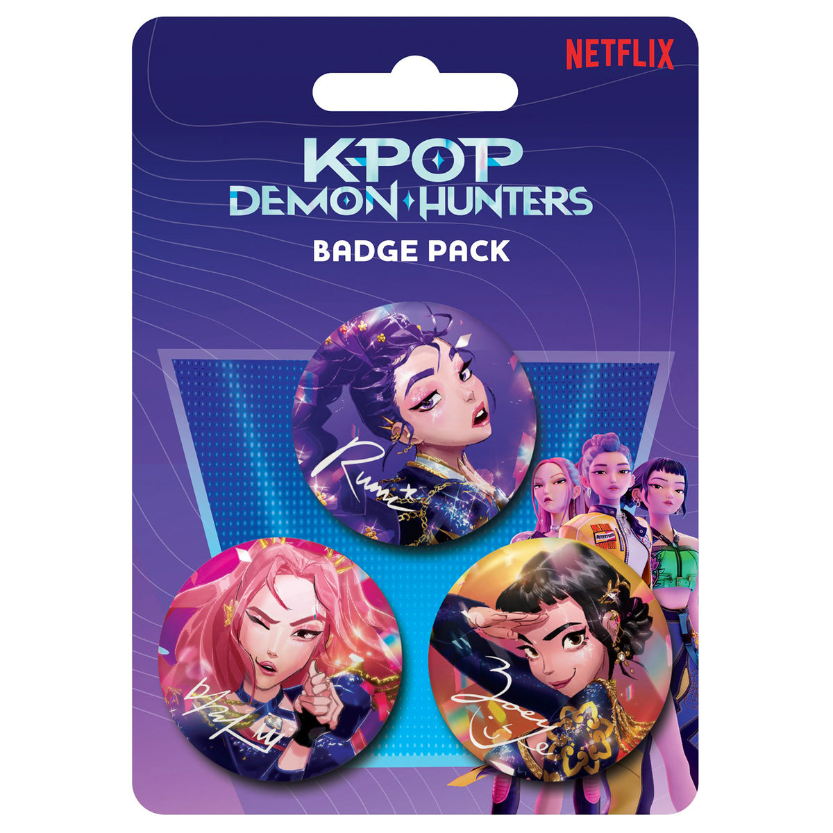 K-POP Demon Hunters Pin Badge 3-Pieces Set