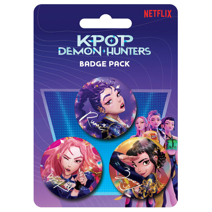 K-POP Demon Hunters Pin Badge 3-Pieces Set