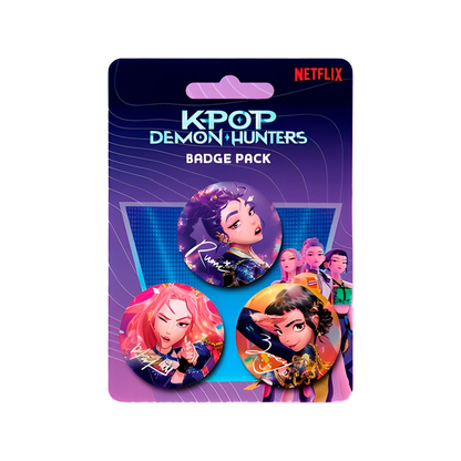 K-POP Demon Hunters Pin Badge 3-Pieces Set
