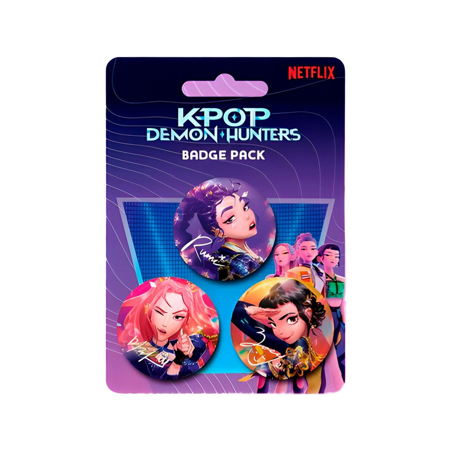 K-POP Demon Hunters Pin Badge 3-Pieces Set