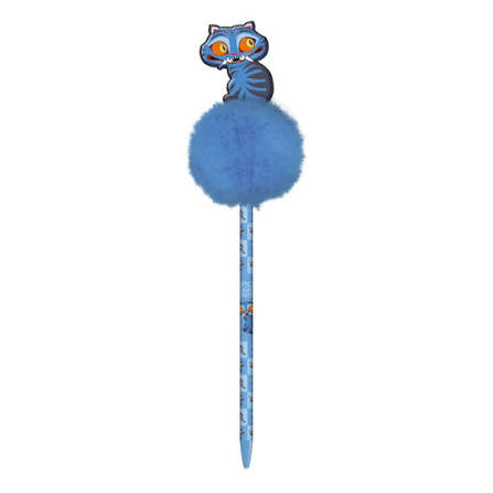 K-POP Demon Hunters Blue Ink Pom Pom Pen - Derpy Design