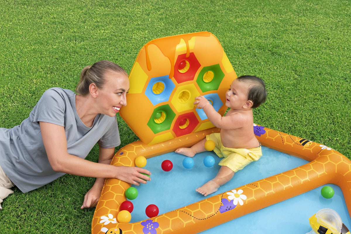 Bestway Lil Beehive Pool & Ball Pit 127x119 cm 2-in-1 Toddler Water & Ball Play