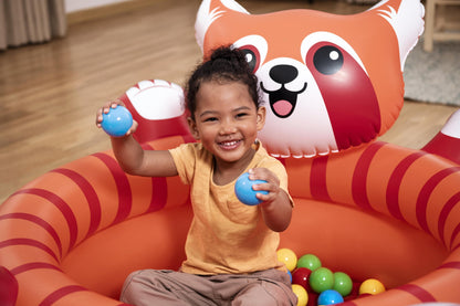 Bestway Playful Red Panda Ball Pit Inflatable Kids Toy with 50 Play Balls