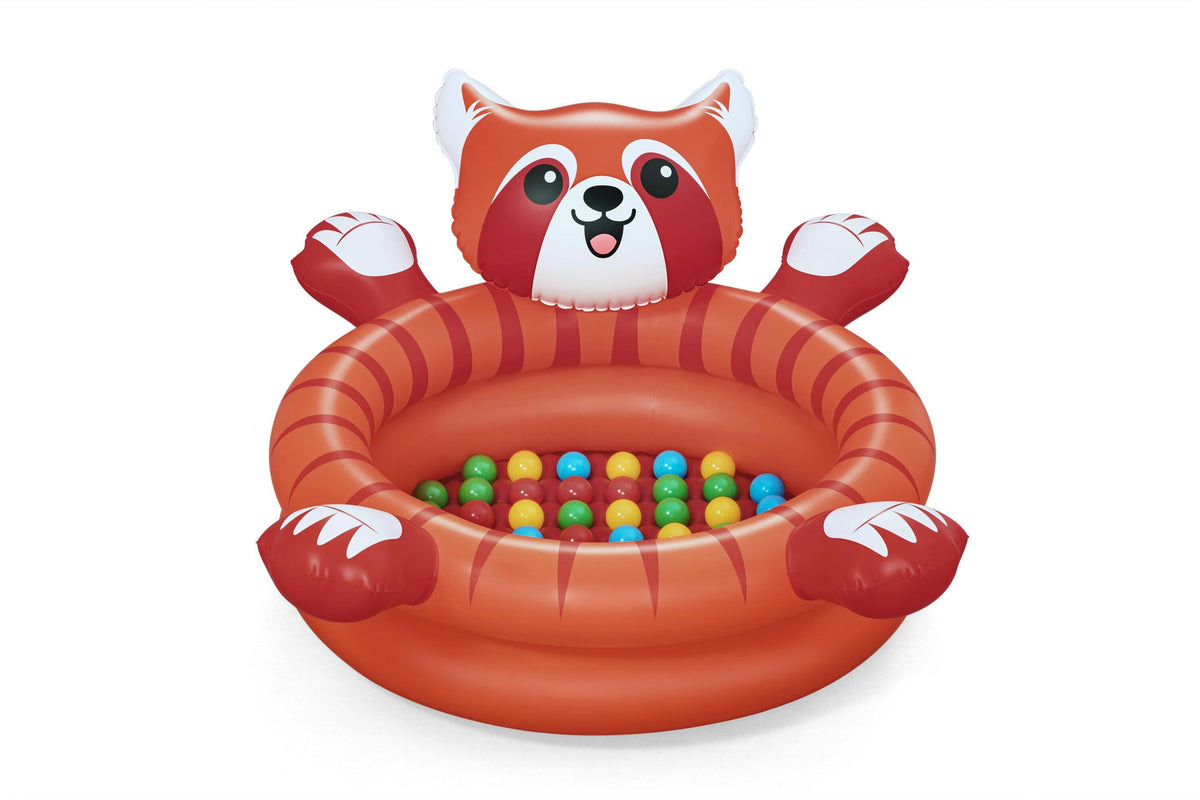 Bestway Playful Red Panda Ball Pit Inflatable Kids Toy with 50 Play Balls