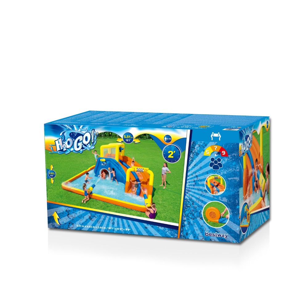 Bestway Waterpark Speed Mega Inflatable Slides for kids 551x502x265cm