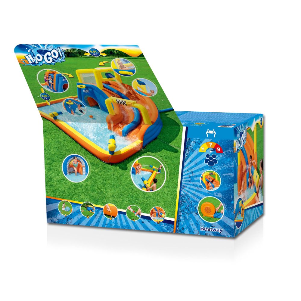 Bestway Waterpark Speed Mega Inflatable Slides for kids 551x502x265cm