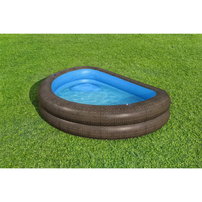 Bestway TruPrint Wicker 2.31 Inflatable Family Pool