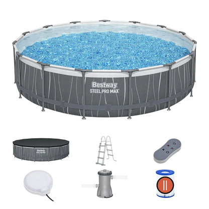 Bestway Steel Pro MAX LED Above Ground Pool Set - 457x107cm