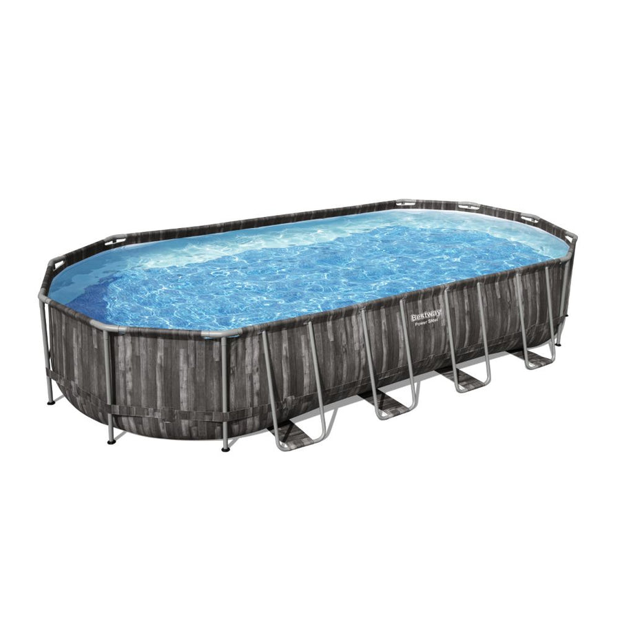 Bestway Power Steel Oval Above Ground Pool Set - 732x366x122cm