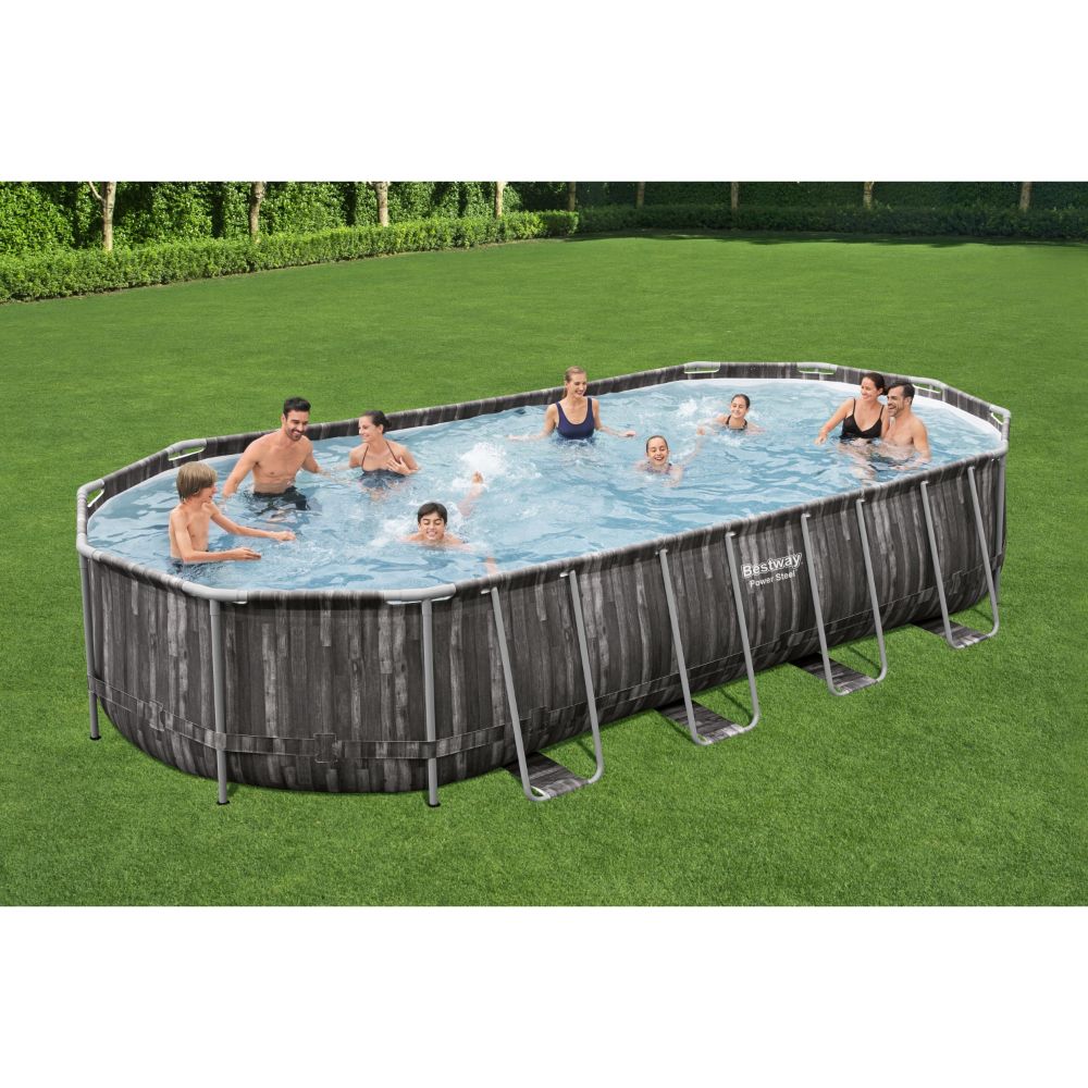 Bestway Power Steel Oval Above Ground Pool Set - 732x366x122cm