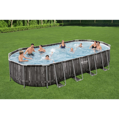 Bestway Power Steel Oval Above Ground Pool Set - 732x366x122cm
