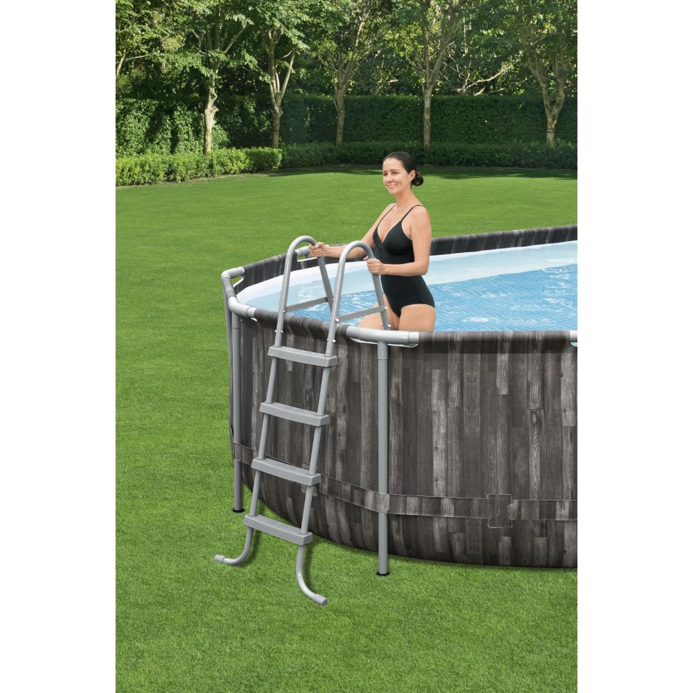 Bestway Power Steel Oval Above Ground Pool Set - 732x366x122cm