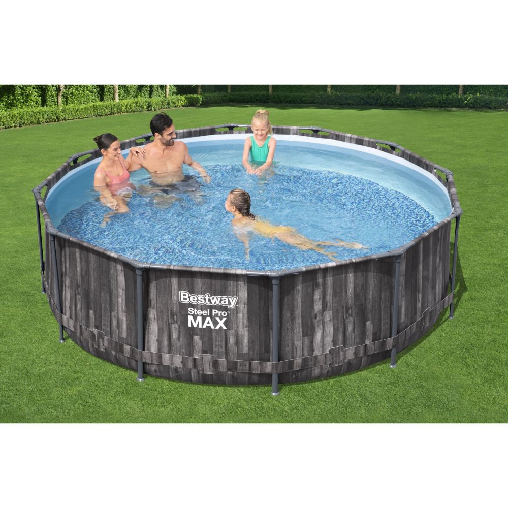 Bestway Steel Pro MAX Black Round Above Ground Pool Set - 366x100cm