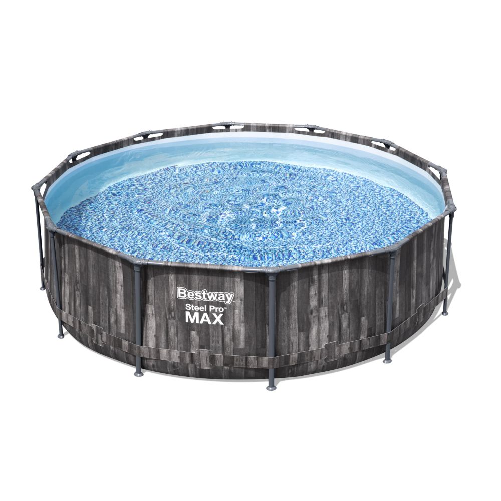 Bestway Steel Pro MAX Black Round Above Ground Pool Set - 366x100cm
