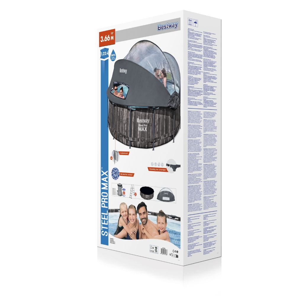Bestway Steel Pro MAX 3.66 m x 1.22 m Pool Set with Enclosure