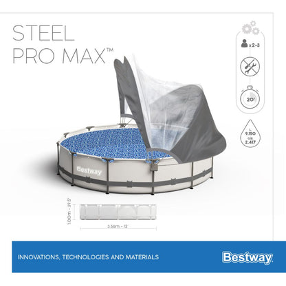 Bestway Steel Pro MAX Above Ground Pool Set with Enclosure - 366x100cm