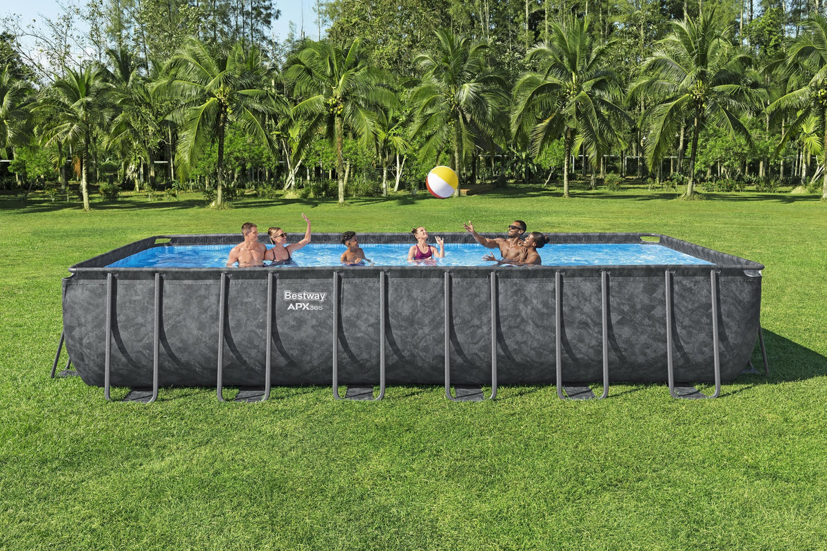 Bestway Power Steel Rectangular Above Ground Pool Set - 732x366x132cm