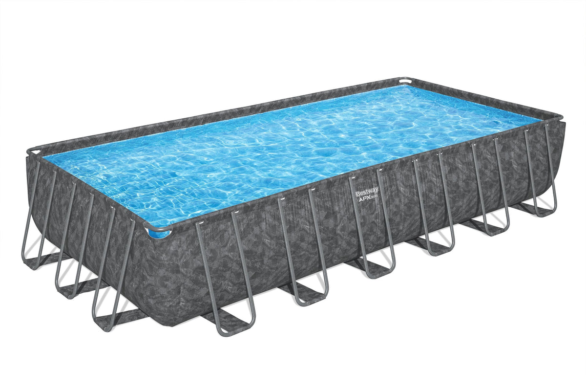 Bestway Power Steel Rectangular Above Ground Pool Set - 732x366x132cm