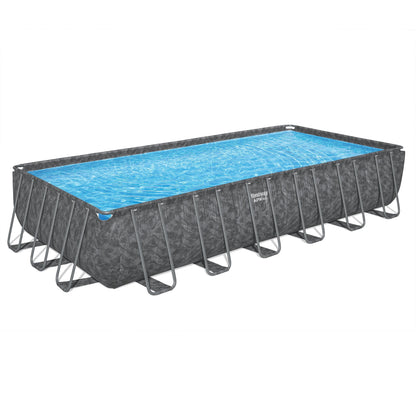Bestway Power Steel Rectangular Above Ground Pool Set - 732x366x132cm