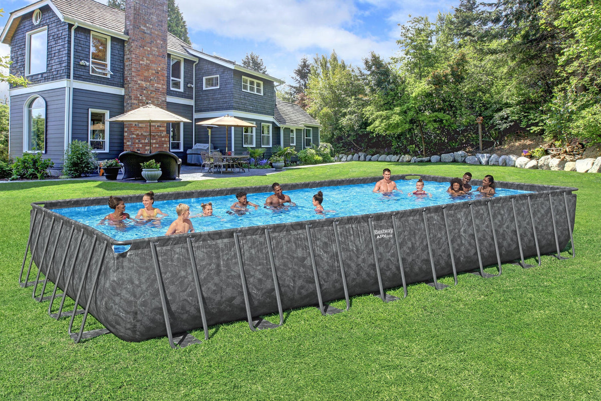 Bestway Power Steel APX 365 Rectangular Above Ground Pool Set - 956x488x132cm