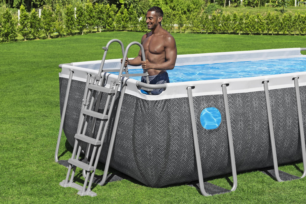 Bestway Power Steel Rectangular Above Ground Pool Set - 488x244x122cm