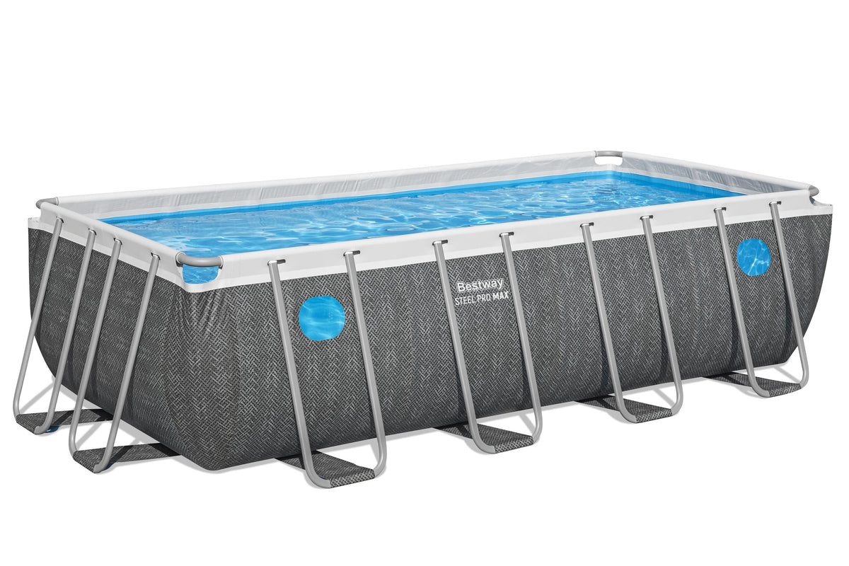 Bestway Power Steel Rectangular Above Ground Pool Set - 488x244x122cm