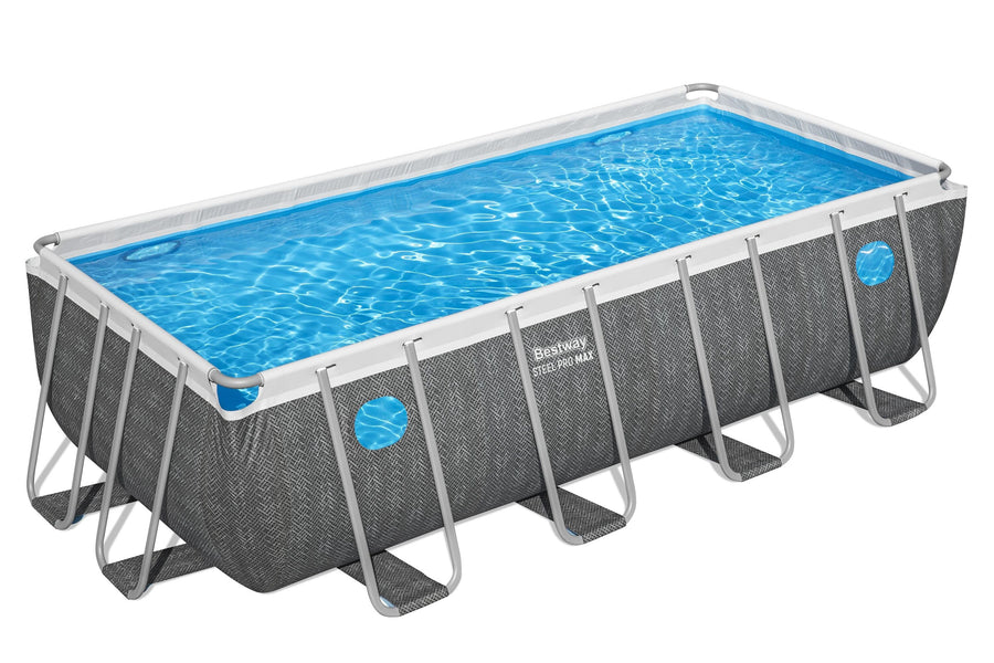 Bestway Power Steel Rectangular Above Ground Pool Set - 488x244x122cm