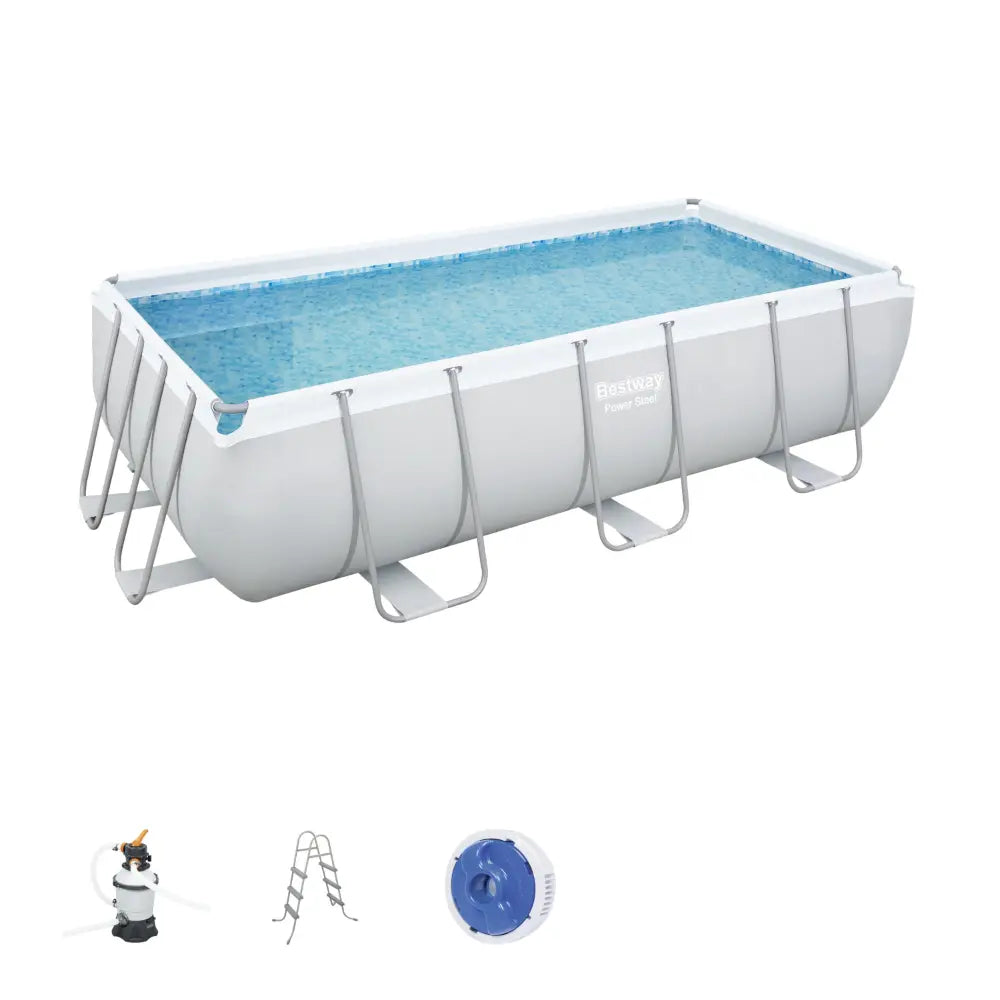 Bestway Power Steel Swim Vista Frame Above Ground Pool Set - 404x201x100cm