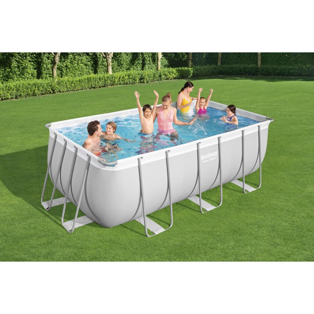 Bestway Power Steel Swim Vista Frame Above Ground Pool Set - 412x201x122cm