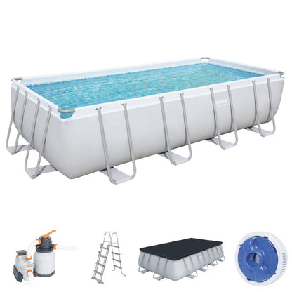 Bestway Power Steel Rectangular Above Ground Pool Set - 549x274x122cm