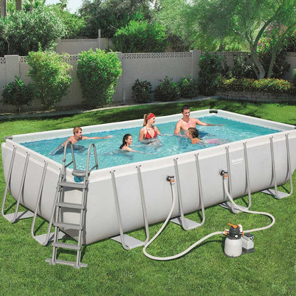 Bestway Power Steel Rectangular Above Ground Pool Set - 549x274x122cm