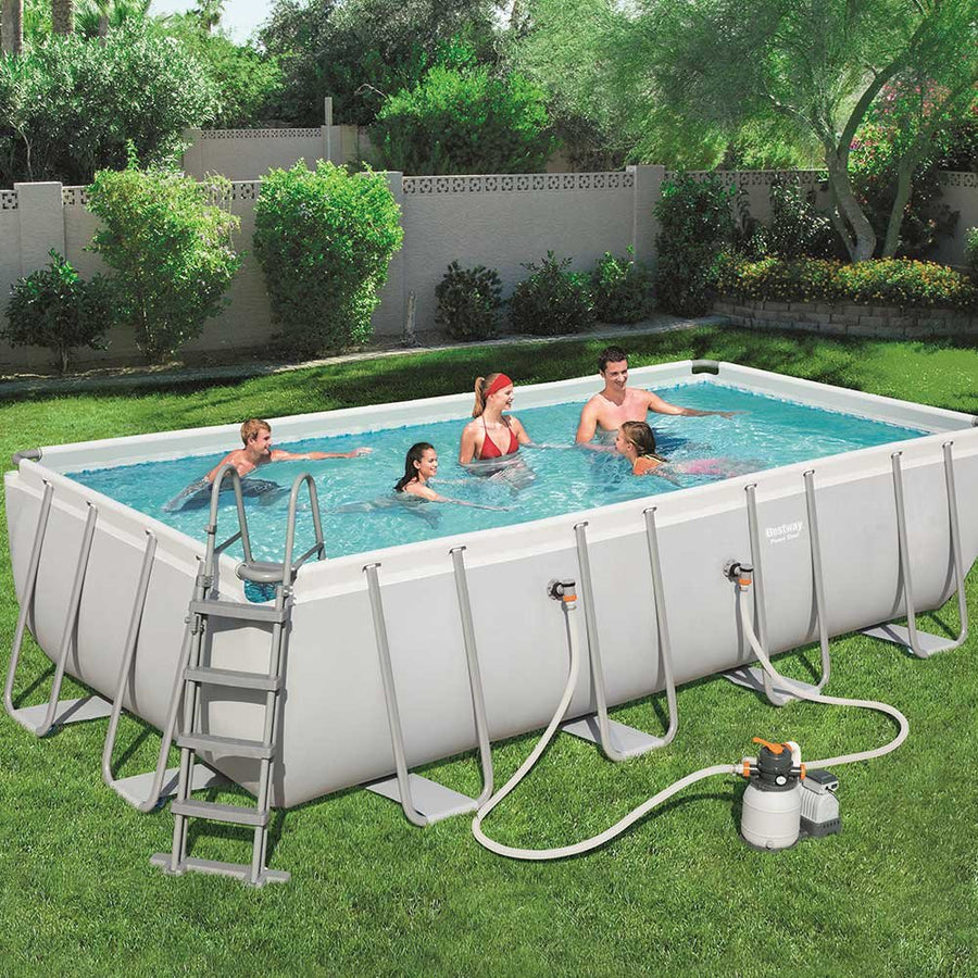 Bestway Power Steel Rectangular Above Ground Pool Set - 549x274x122cm