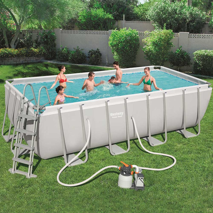Bestway Power Steel Rectangular Above Ground Pool Set 488 x 244 x 122cm
