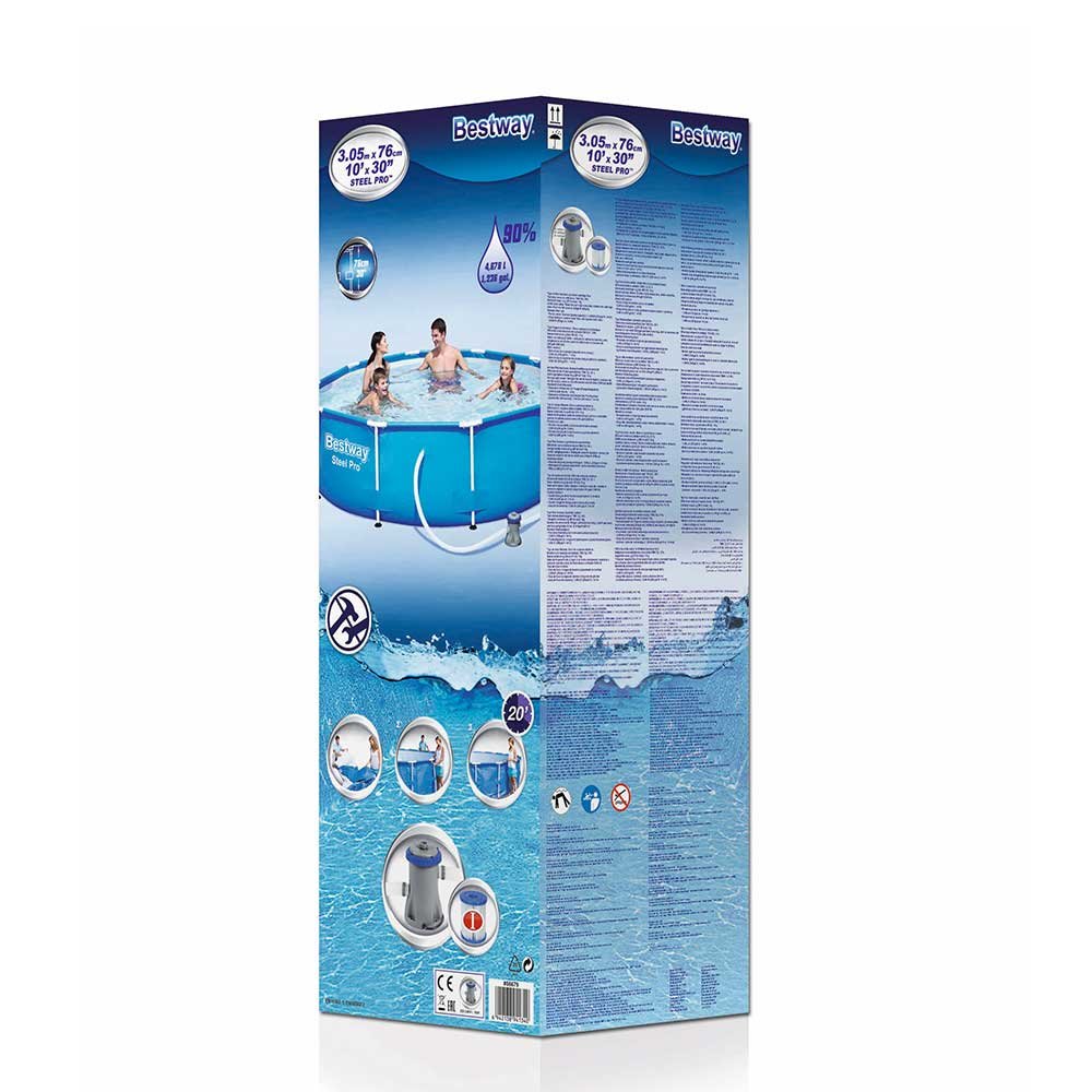 Bestway Steel Pro Round Above Ground Pool Set - 305x76cm